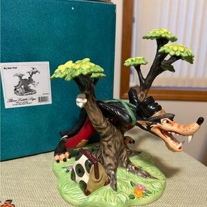 WDCC Three Little Pigs - Big Bad Wolf Figurine with Trees Collectable